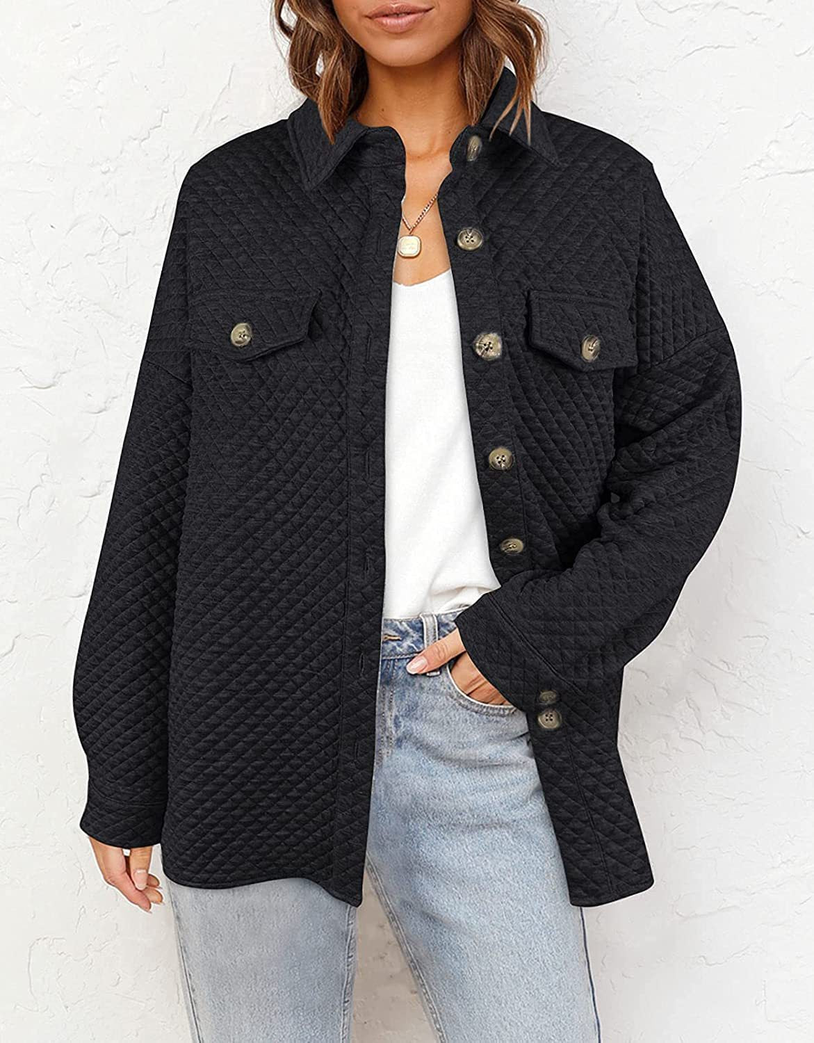 Damen Oversized gesteppte Jacke Fudus