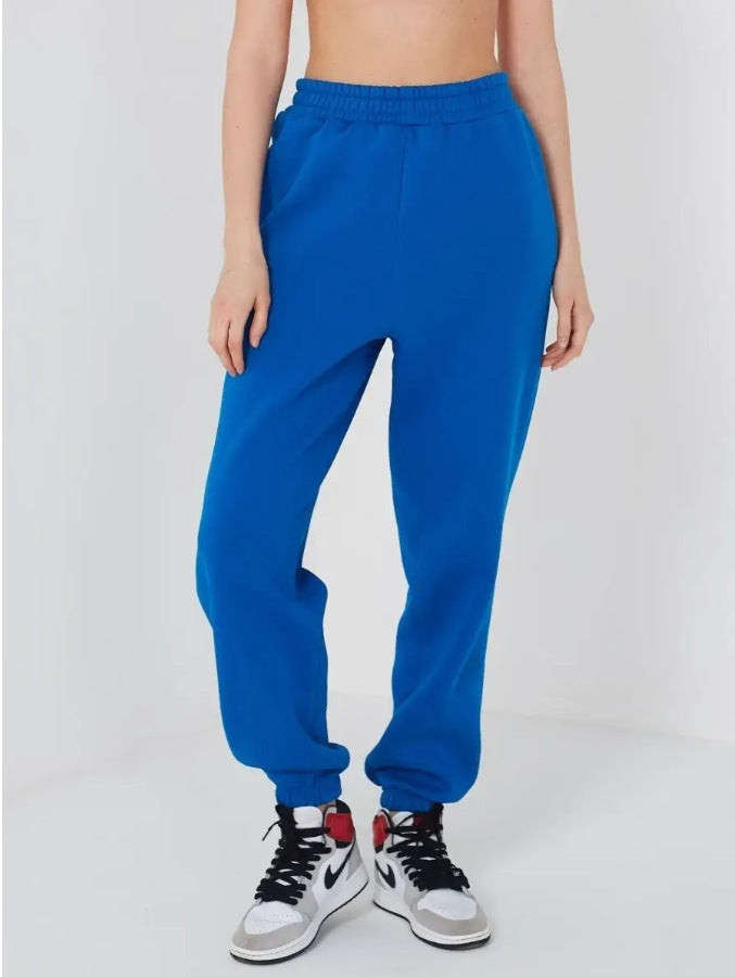 Damen lässige Jogginghose mit elastischem Bund und Bündchen Fudus