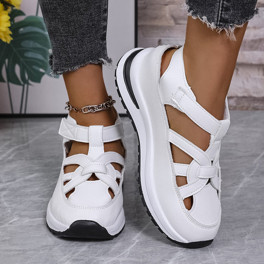 Damen Komfortable und Stylische Keil Sandalen mit offenem Zehenbereich