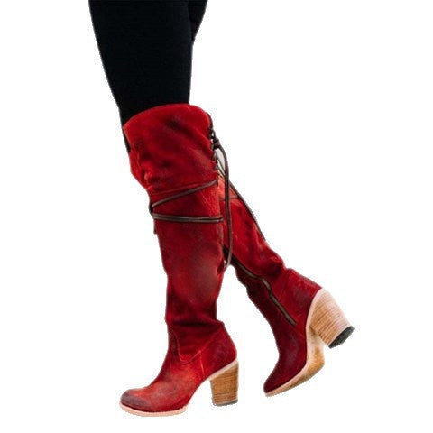 Damen Hohe Stiefel mit lässigem Schnitt und verspielten Details Fudus