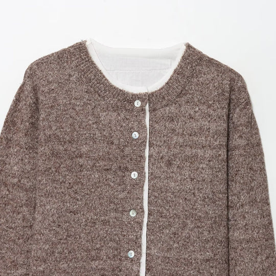 Damen Kurze Strickjacke mit Knopfdetails Fudus