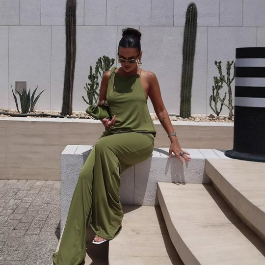 Damen komfortable Palazzo-Hose Fudus