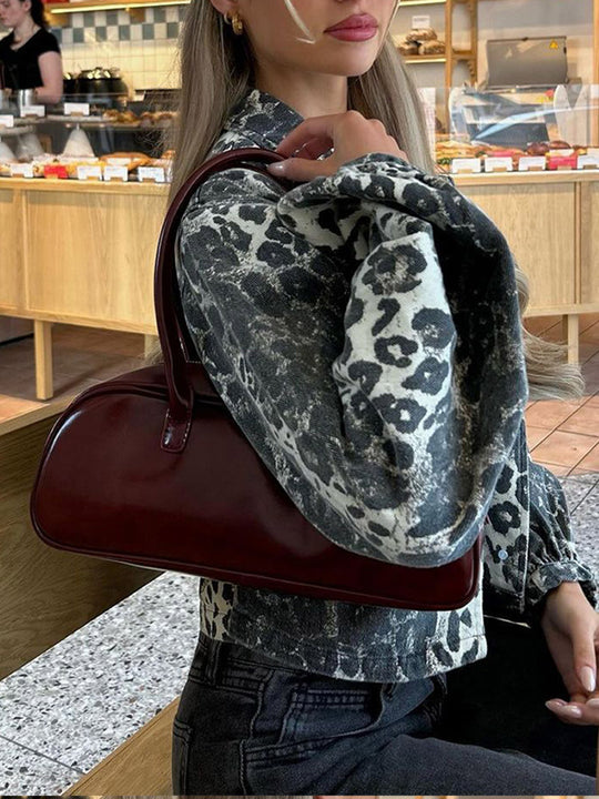 Damen Handtasche im eleganten Retro-Design mit ergonomischem Tragegriff Fudus