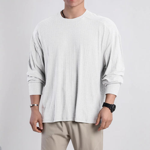 Damen Langarmshirt mit lässigem Schnitt und atmungsaktiver Baumwollmischung Fudus