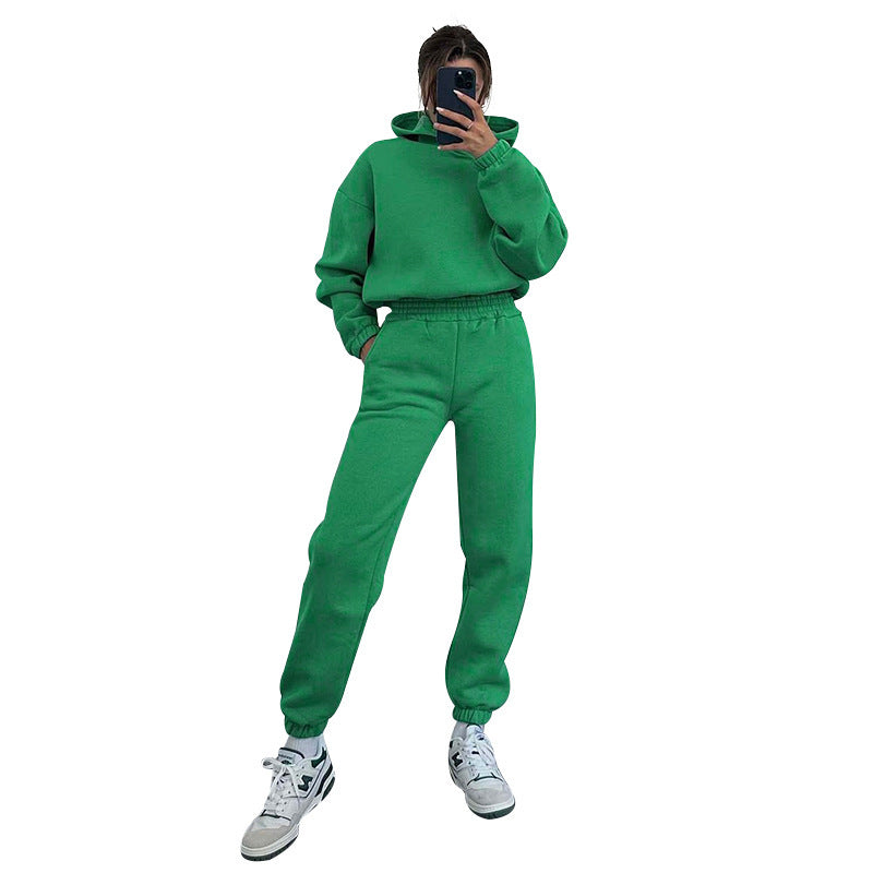 Damen Hoodie und Jogginghose Set mit komfortablem Schnitt Fudus