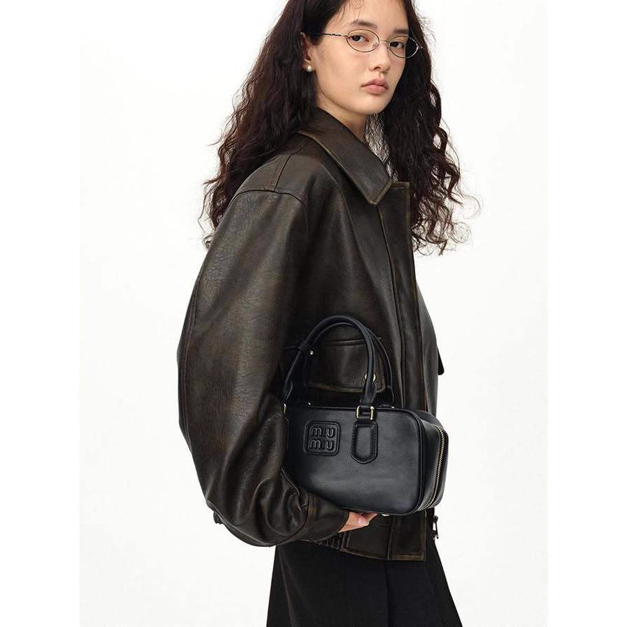 Damen lässige Lederjacke Fudus