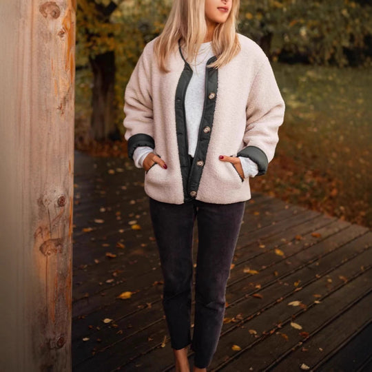 Damen Kuschelige und stylische Fleecejacke Fudus