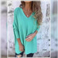 Damen V-Ausschnitt Oversized Pullover Fudus