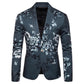 Herren Blazer mit floralem Muster und modernem Schnitt Fudus