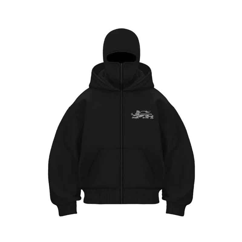 Damen Kapuzenjacke mit hohem Kragen und stylischem Reißverschluss Fudus