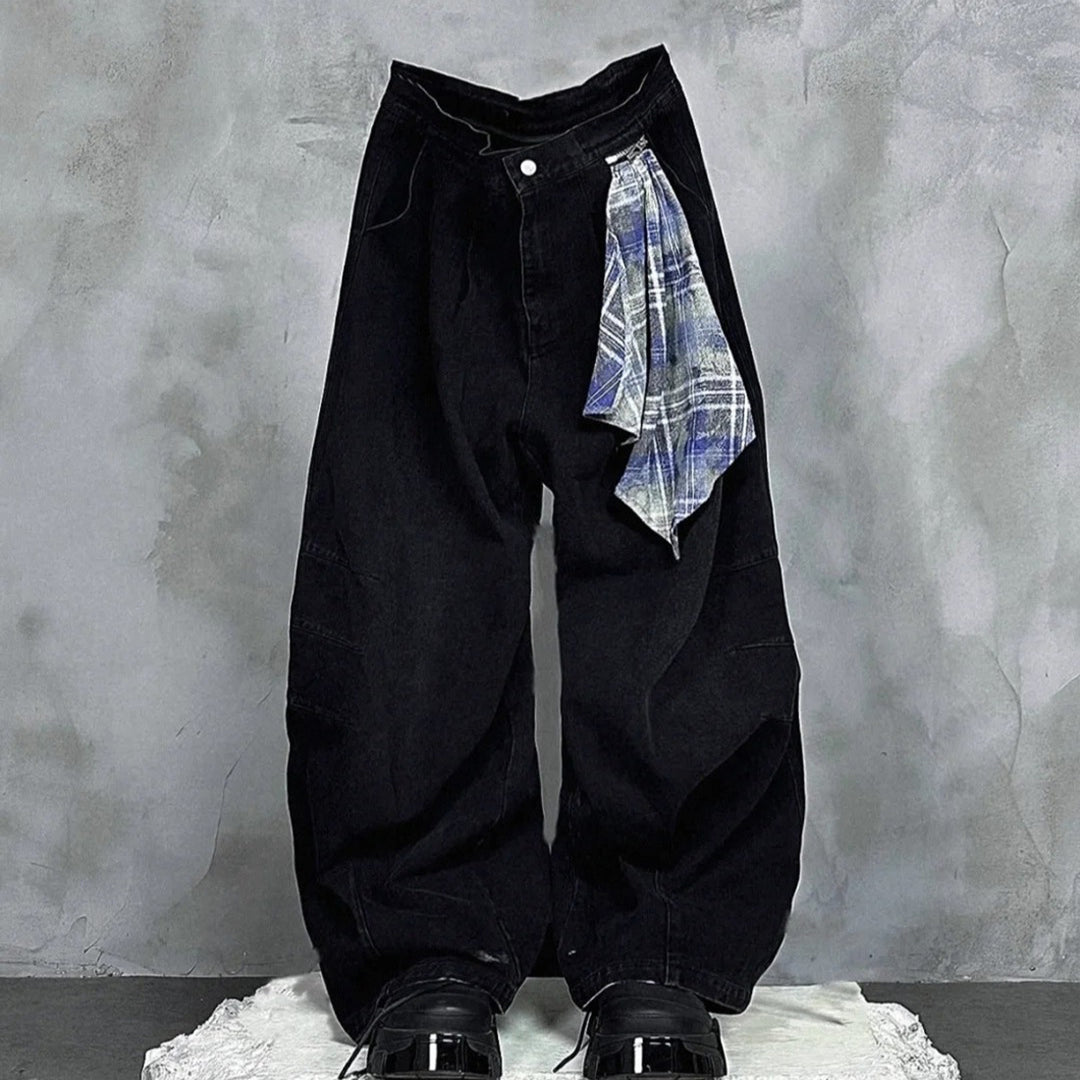 Damen lässige Cargo-Jeans mit weitem Schnitt und bewährtem Design Fudus