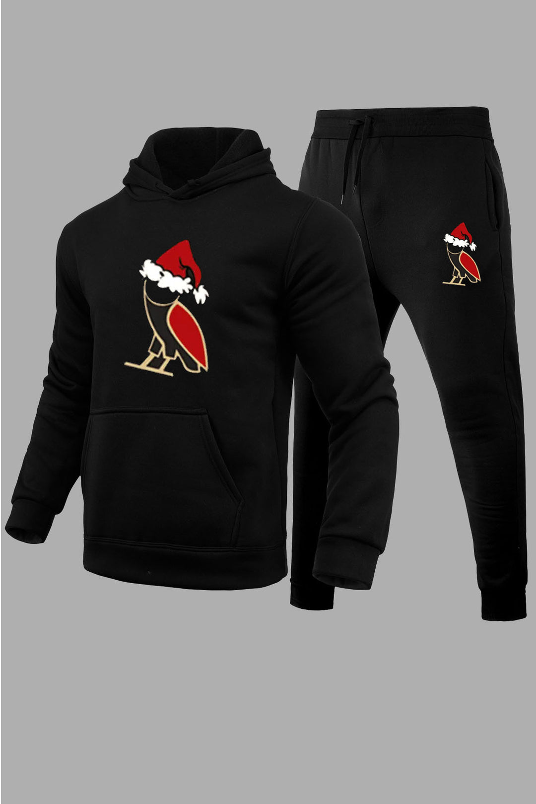 Damen Hoodie und Jogginghose Set mit festlichemDesign Fudus