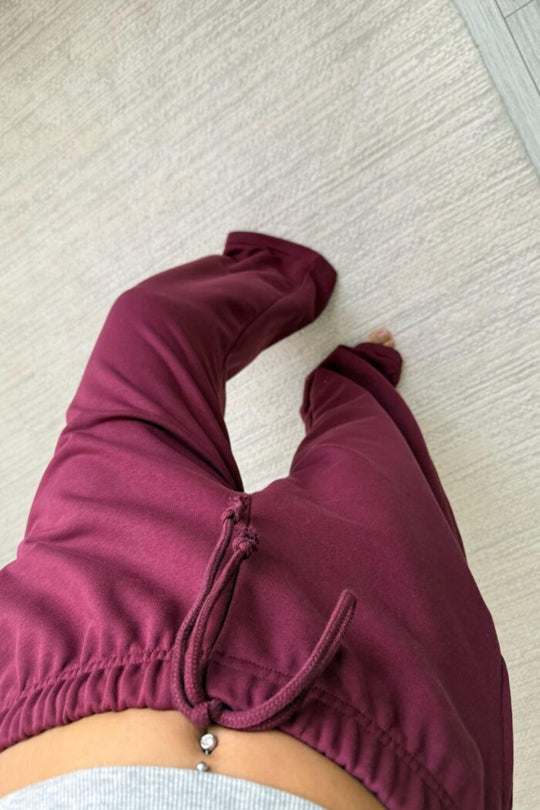 Damen lässige Freizeithosen mit elastischem Bund und Kordelzug Fudus