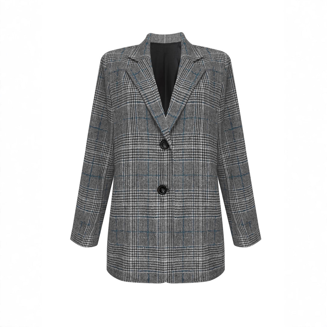 Damen Karierter Blazer Fudus