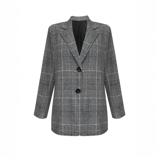 Damen Karierter Blazer Fudus
