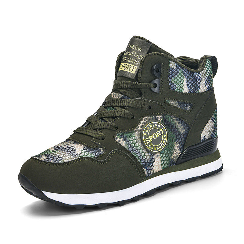 Damen Sportliche High-Top Sneakers mit Camouflage-Muster Fudus