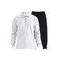 Herren Sportliches Langarm-Polo und Jogginghose Set Fudus