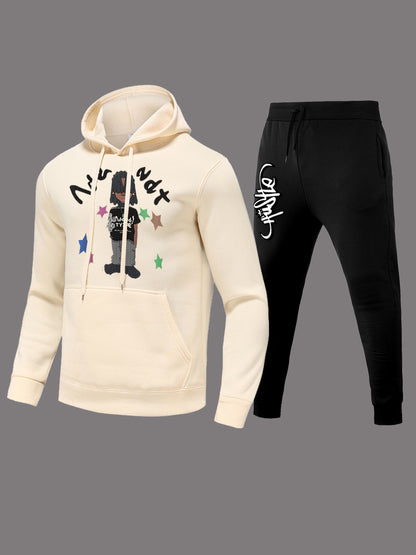 Damen Hoodie und Jogginghose Set mit kreativem Design Fudus