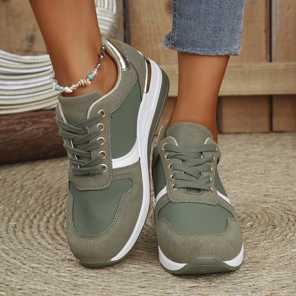Damen Sneaker Mit Rutschfester Sohle Und Elegantem Design
