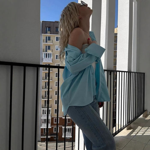 Damen lässige Hemdjacke aus weich strukturiertem Material Fudus