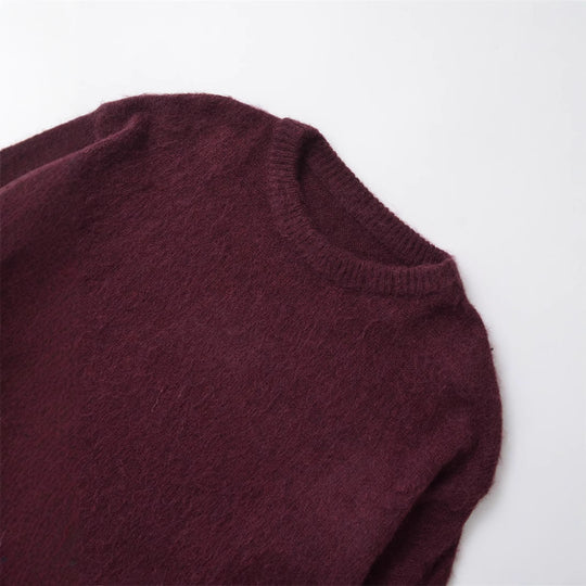 Damen Grobstrickpullover mit lässigem Schnitt und weitem Rundhalsausschnitt Fudus