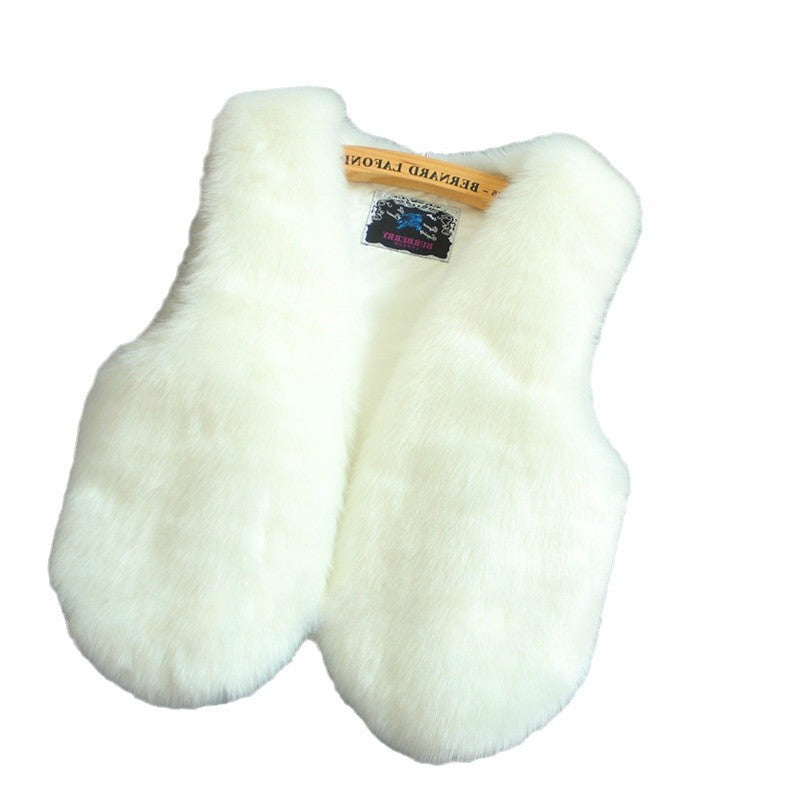 Damen Kuschelige Kunstfellweste Fudus