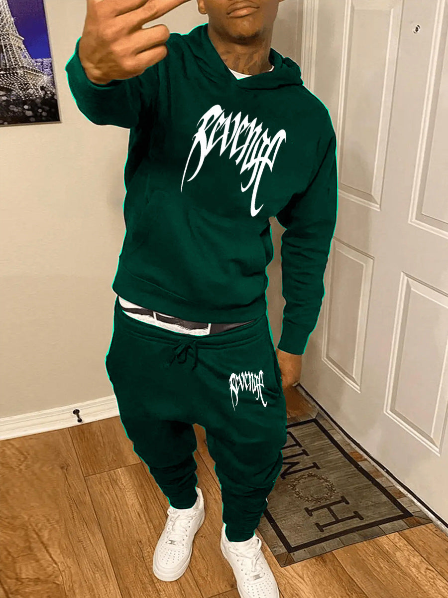 Damen Hoodie- und Jogginghose-Set mit modernem Schriftzug und bequemer Passform Fudus