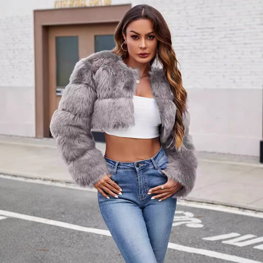 Damen Kurzhaarmantel Fudus