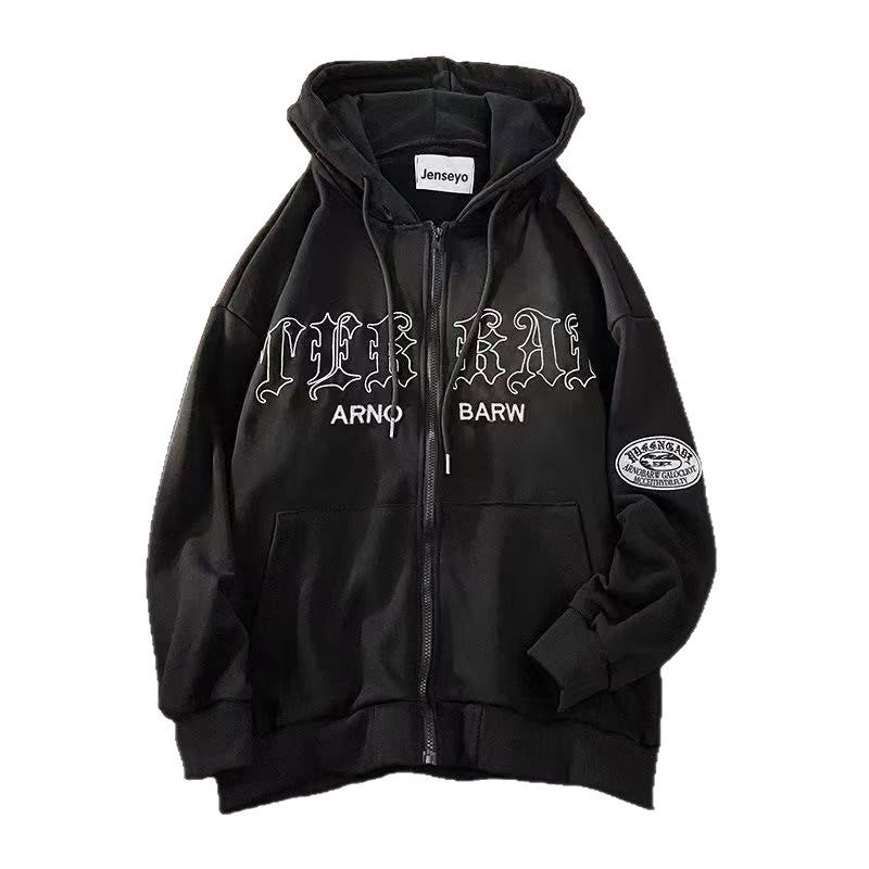 Damen Kapuzenpullover mit modischem Schriftzug und praktischen Taschen Fudus