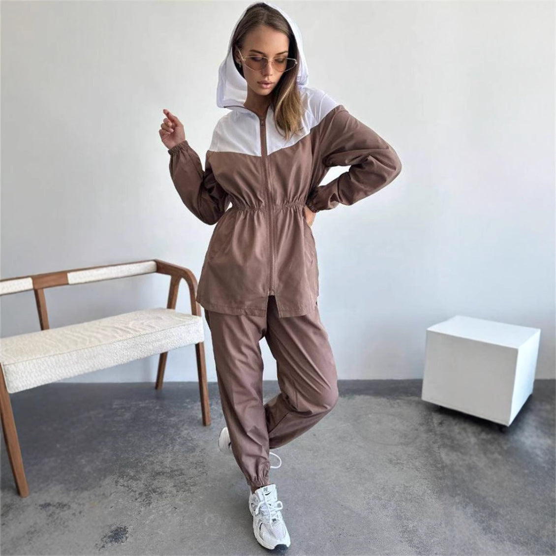 Damen sportliche Funktionsjacke und -hose Set Fudus