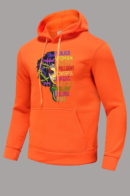 Damen Kapuzenpullover mit kreativem Grafikdruck und bequemer Passform Fudus