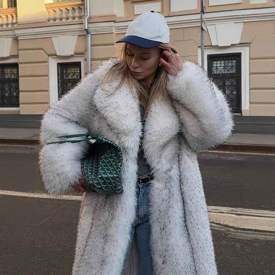 Damen Kunstfellmantel Fudus