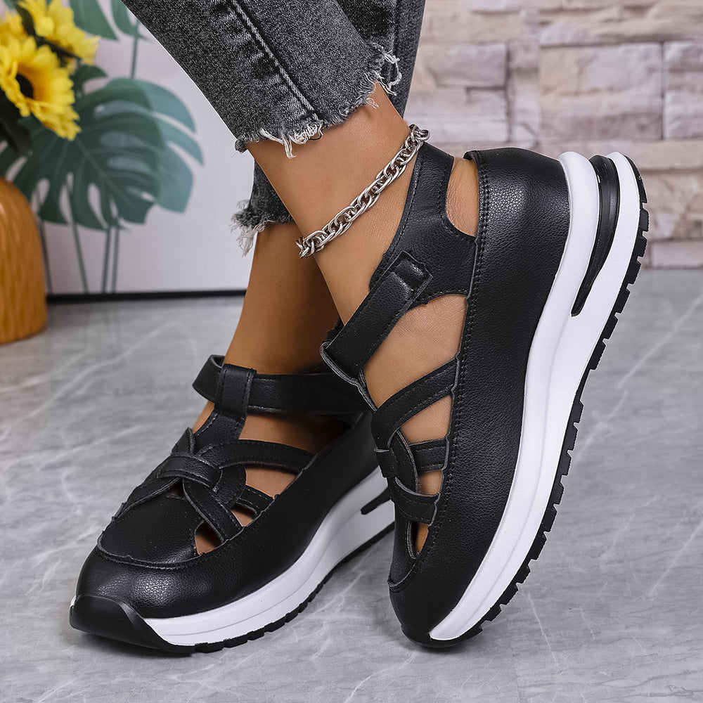 Damen Komfortable und Stylische Keil Sandalen mit offenem Zehenbereich