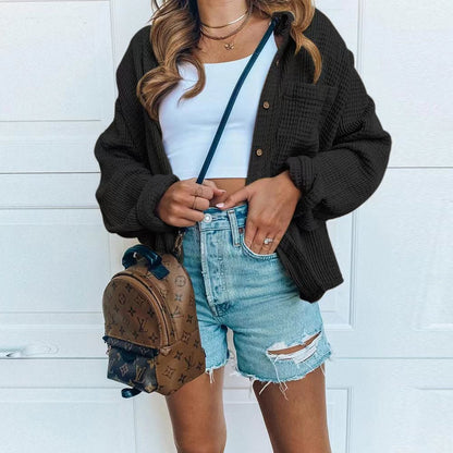 Damen Oversized Karohemd aus weichgewebtem Stoff Fudus