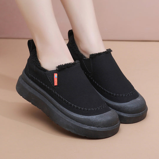 Damen Komfortable und warme Slip-On Hausschuhe mit kuscheligem Innenfutter Fudus