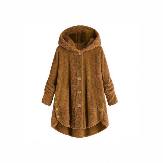 Damen kuschelige Oversized-Fleecejacke Fudus