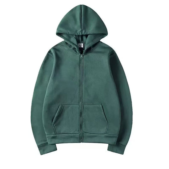 Damen Kapuzensweatjacke aus hochwertigem Baumwollmix mit durchgehendem Reißverschluss Fudus