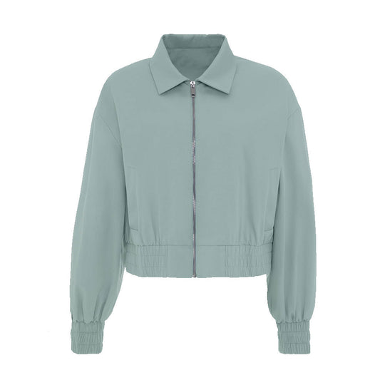 Damen lässige Bomberjacke mit elastischen Bündchen und modernem Schnitt Fudus