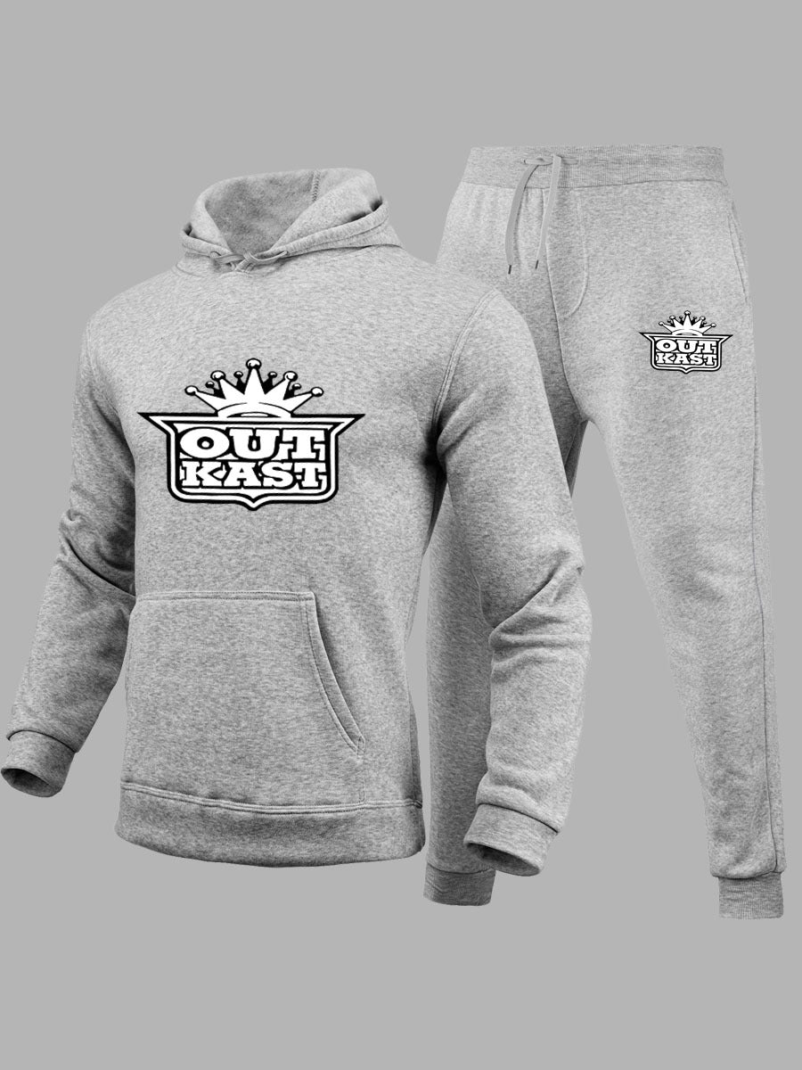 Herren Jogginganzug mit Hoodie und bequemen Sweatpants Fudus
