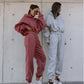 Damen Kapuzenpullover und Baggy Pants Set Fudus