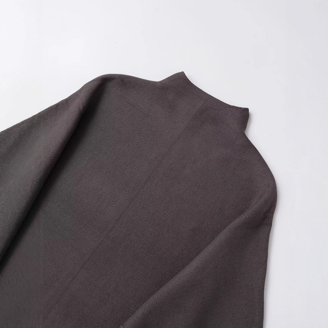 Damen lässige Strickjacke mit asymmetrischem Schnitt und Reißverschluss Fudus