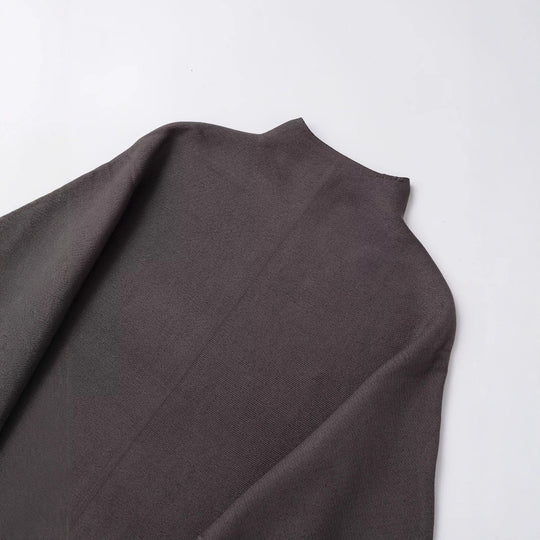 Damen lässige Strickjacke mit asymmetrischem Schnitt und Reißverschluss Fudus