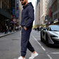 Herren stylisches Zweiteiliges Jogginganzug mit Kapuze und praktischen Taschen Fudus