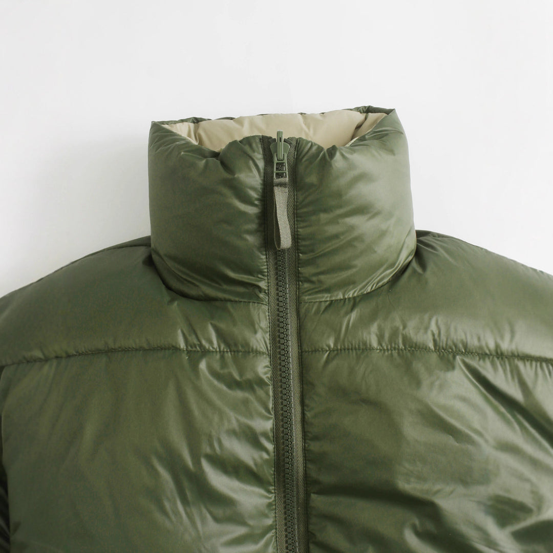 Damen kurze Steppweste mit hohem Kragen und verstellbarem Saum Fudus