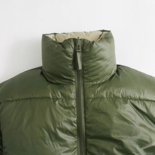 Damen kurze Steppweste mit hohem Kragen und verstellbarem Saum Fudus