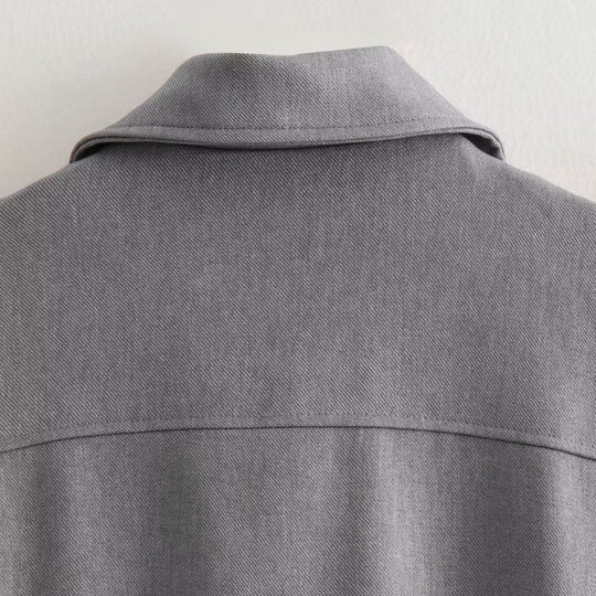 Damen komfortable Oversize-Jacke mit praktischen Taschen Fudus