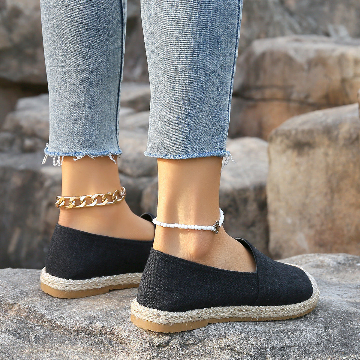 Damen Espadrilles mit Jutesohle