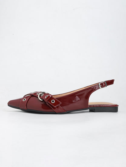 Damen Slingback Ballerinas Mit Eleganten Detailverzierungen