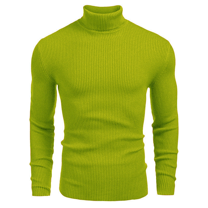 Herren Hochwertiger Rollkragenpullover aus feinem Rippenstrick Fudus