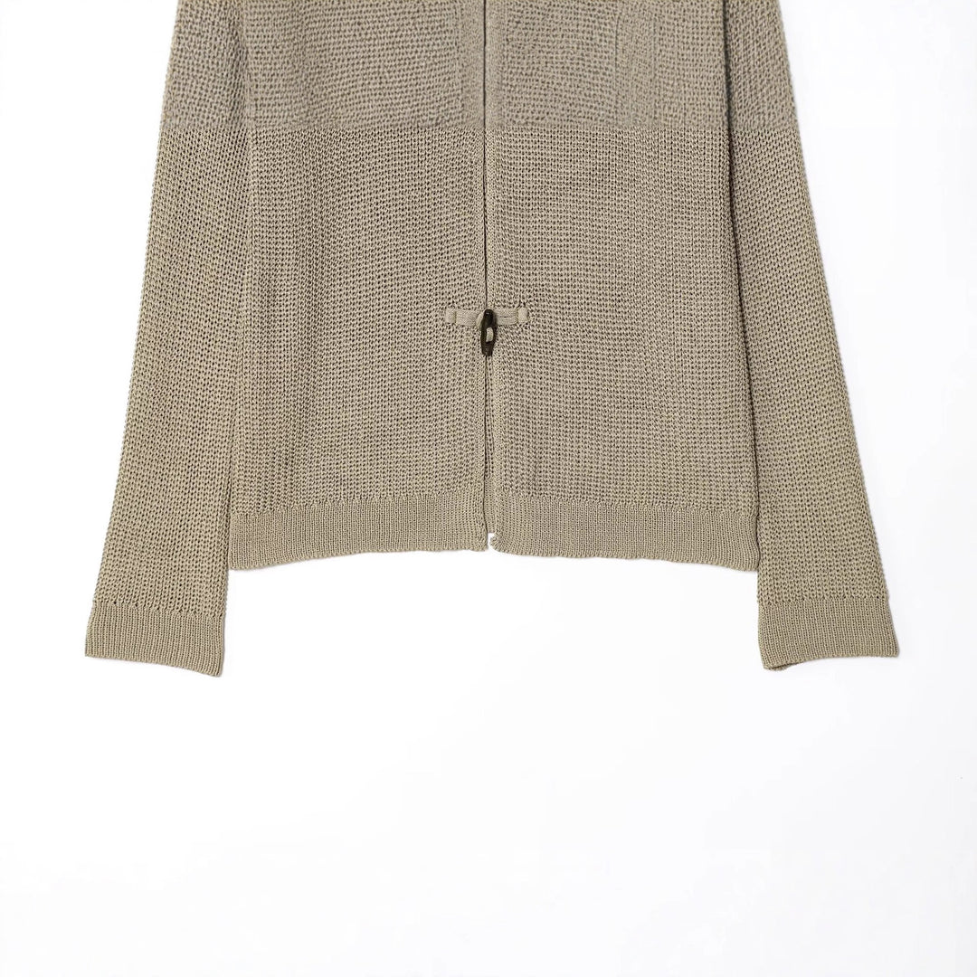 Damen lässige Strickjacke mit elegantem Kragen und dekorativen Knöpfen Fudus